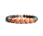 Load image into Gallery viewer, Dragon Bloodstone+Dyed Labradorite - Kind Vibe Mala
