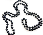 Load image into Gallery viewer, Black Tourmaline OM 108 mala in sterling silver
