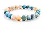 Load image into Gallery viewer, Blue Apatite &amp; Agate mala with sterling silver
